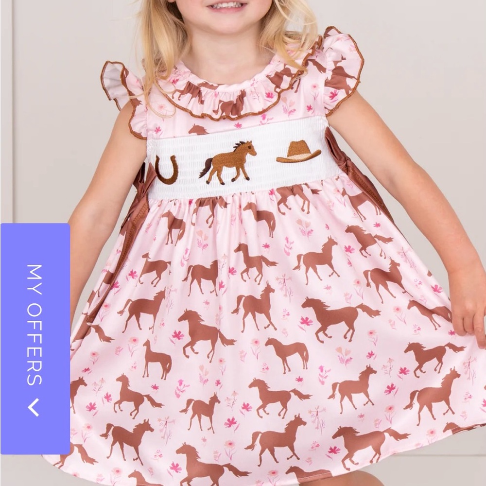 Pink Horse Print Dress